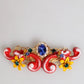 Dolce & Gabbana Multicolor Spring CARRETTO Gold Brass Crystal Hair Clip