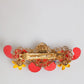 Dolce & Gabbana Multicolor Spring CARRETTO Gold Brass Crystal Hair Clip