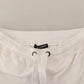 Dolce & Gabbana White Cotton Logo Patch Sweatpants Jogging Pants