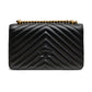 PINKO Black Leather Love One Mini Shoulder Bag