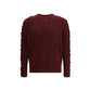 Alexander McQueen Bordeaux Fur Cashmere Sweater