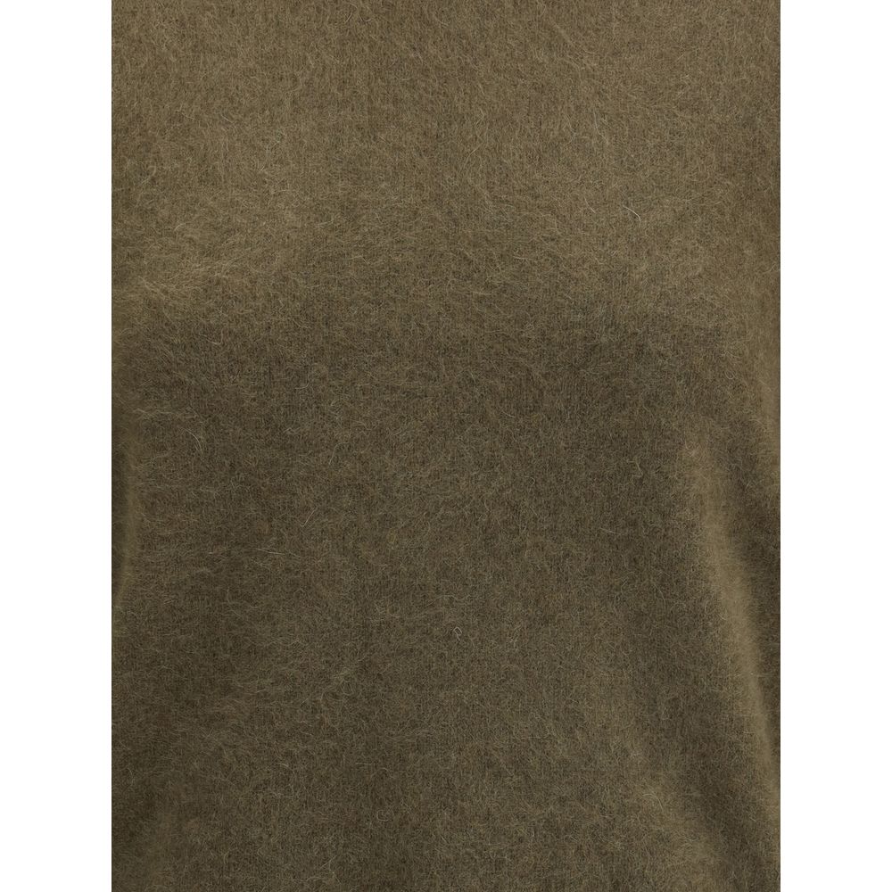 P.A.R.O.S.H. Green Raccoon Fur Sweatshirt