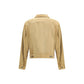 Dsquared² Beige Leather Denim Jacket