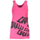 Cavalli Class Pink Cotton Tank Top