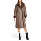 Cleré Brown Polyester Coat