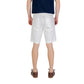 Borghese White Cotton Bermuda