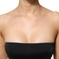 Dolce & Gabbana Black Nylon Blend Bandeau Strapless Tube Top