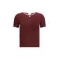 Courrèges Bordeaux Cotton T-Shirt