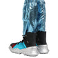 Dolce & Gabbana Blue Lace Up Over The Knee Socks Men Boots Shoes