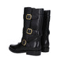 Celine Black Leather Flat Boots
