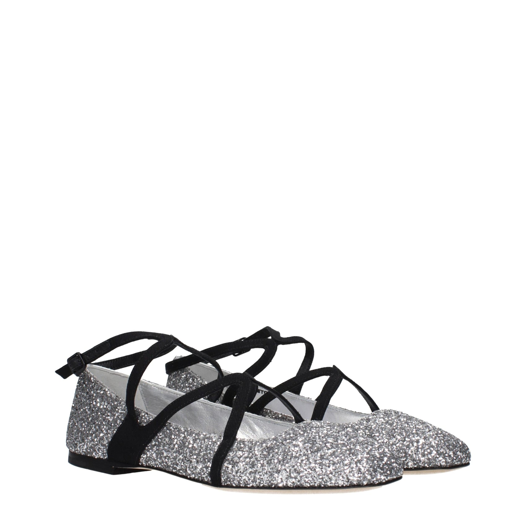Jimmy Choo Gray Plastic Ballet Flats