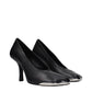 Burberry Black Leather High Heel Pumps