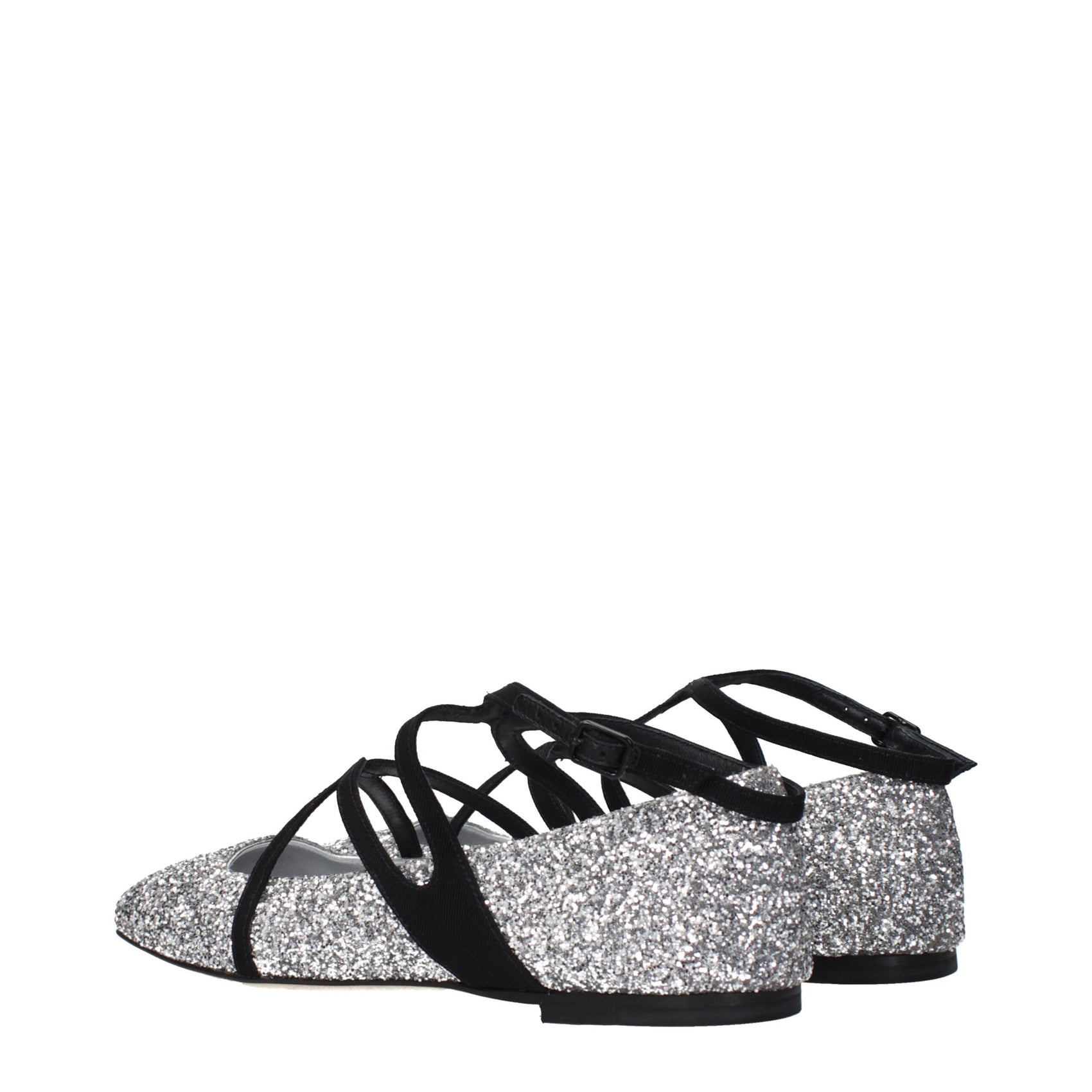 Jimmy Choo Gray Plastic Ballet Flats