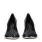 Burberry Black Leather High Heel Pumps