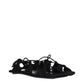 The Attico Black Leather Sandals