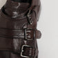 Dolce & Gabbana Brown Leather Monk Strap Formal Derby Shoes