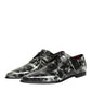 Dolce & Gabbana Marbled Pattern Dress Lace Up Derby Shoes