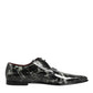 Dolce & Gabbana Marbled Pattern Dress Lace Up Derby Shoes