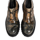 Dolce & Gabbana Brown Gray Lace Up Chunky Derby Men Shoes