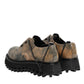 Dolce & Gabbana Brown Gray Lace Up Chunky Derby Men Shoes