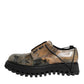 Dolce & Gabbana Brown Gray Lace Up Chunky Derby Men Shoes