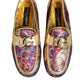 Dolce & Gabbana Multicolor Jacquard Gold DG Logo Loafer Shoes