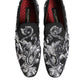 Dolce & Gabbana Black Silver Sequined Loafers Men Dress Shoes