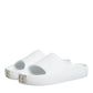 Dolce & Gabbana White Logo Slides Sandals Men Beachwear Shoes