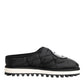 Dolce & Gabbana Black Nylon Low Top Slip On Sneaker Shoes