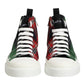 Dolce & Gabbana Multicolor Cotton High Top Men Sneakers Shoes