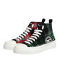 Dolce & Gabbana Multicolor Cotton High Top Men Sneakers Shoes