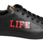 Dolce & Gabbana Black Street Life Low Top Men Sneakers Shoes