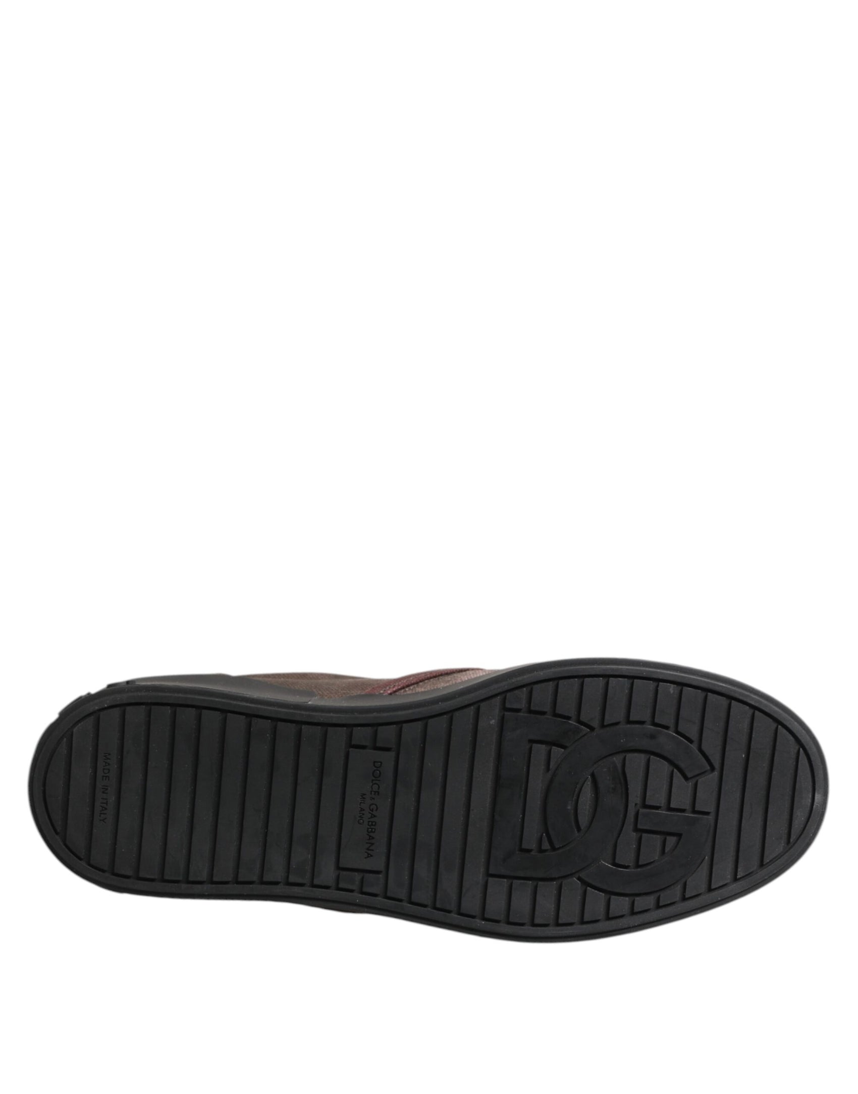 Dolce & Gabbana Multicolor Cotton Low Top Slip On Men Sneakers Shoes