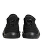 Dolce & Gabbana Black Lace Up Wave Low Top Men Sneaker Shoes