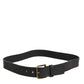 Dolce & Gabbana Black Leather Metal Buckle Classic Men Belt