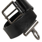 Dolce & Gabbana Black Leather Side Rings Brass Buckle Belt