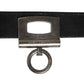 Dolce & Gabbana Black Leather Side Rings Brass Buckle Belt