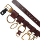 Dolce & Gabbana Brown Key Ring Clip Attachments Buckle Belt