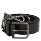Dolce & Gabbana Black Key Ring Clip Attachments Buckle Belt
