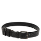 Dolce & Gabbana Black Key Ring Clip Attachments Buckle Belt