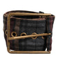 Dolce & Gabbana Plaid Fabric Logo Plate Brass Buckle Belt