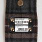 Dolce & Gabbana Plaid Fabric Logo Plate Brass Buckle Belt