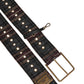 Dolce & Gabbana Plaid Fabric Logo Plate Brass Buckle Belt