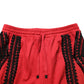 Dolce & Gabbana Red Embroidered Casual Cropped Trouser Pants