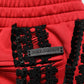 Dolce & Gabbana Red Embroidered Casual Cropped Trouser Pants