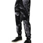 Dolce & Gabbana Black Banana Leaf Cotton Jogger Trouser Pants