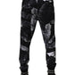 Dolce & Gabbana Black Banana Leaf Cotton Jogger Trouser Pants