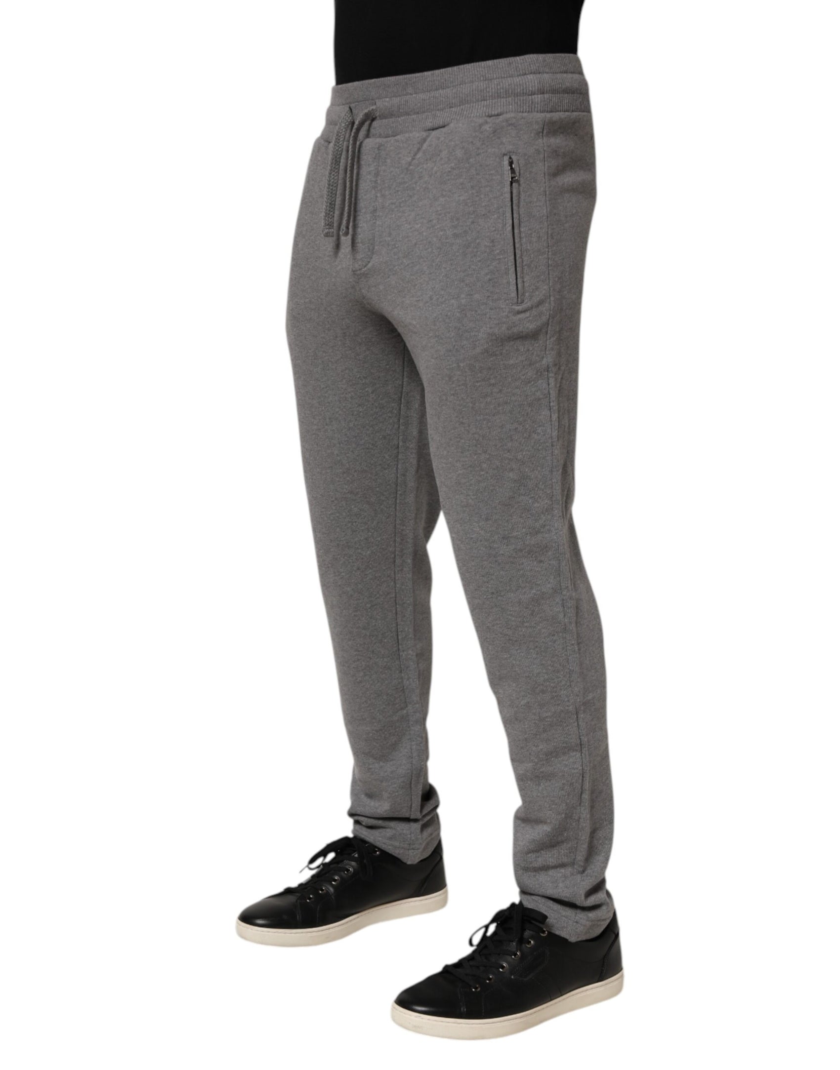 Dolce & Gabbana Cotton Jogger Sweatpants Trouser Gray