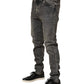 Dolce & Gabbana Gray Cotton Stretch Slim Fit Men Denim Jeans