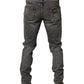 Dolce & Gabbana Gray Cotton Stretch Slim Fit Men Denim Jeans